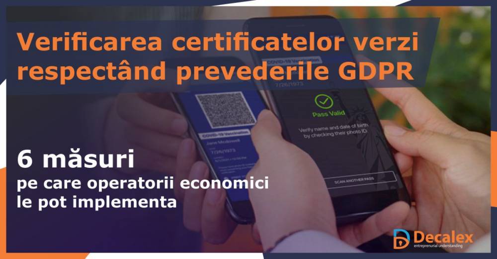 Articol Sfaturi pentru operatorii economici  privind prelucrarea datelor prin scanarea certificatelor verzi